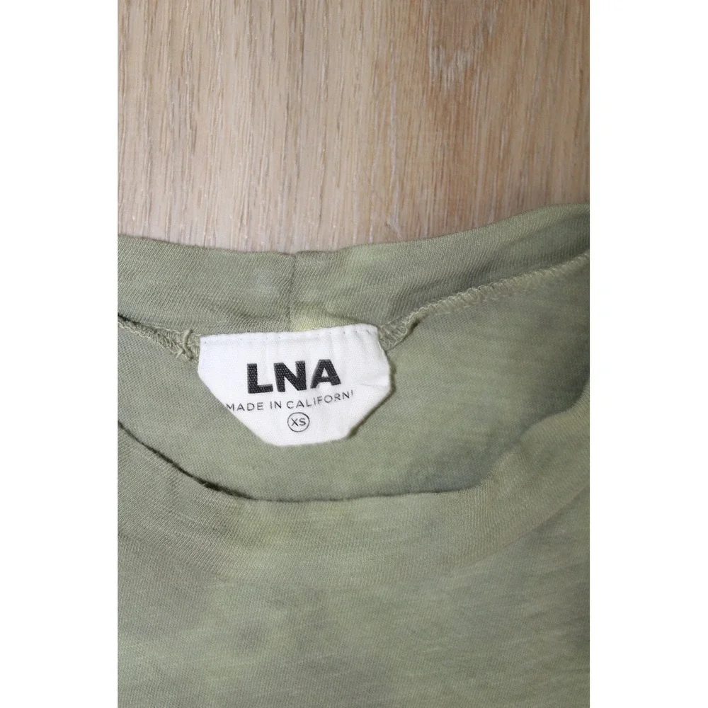 LNA Olive Green Tie Dye Muscle Tank Top XS Cotton Slub Jersey Made in USA - Picture 3 of 7
